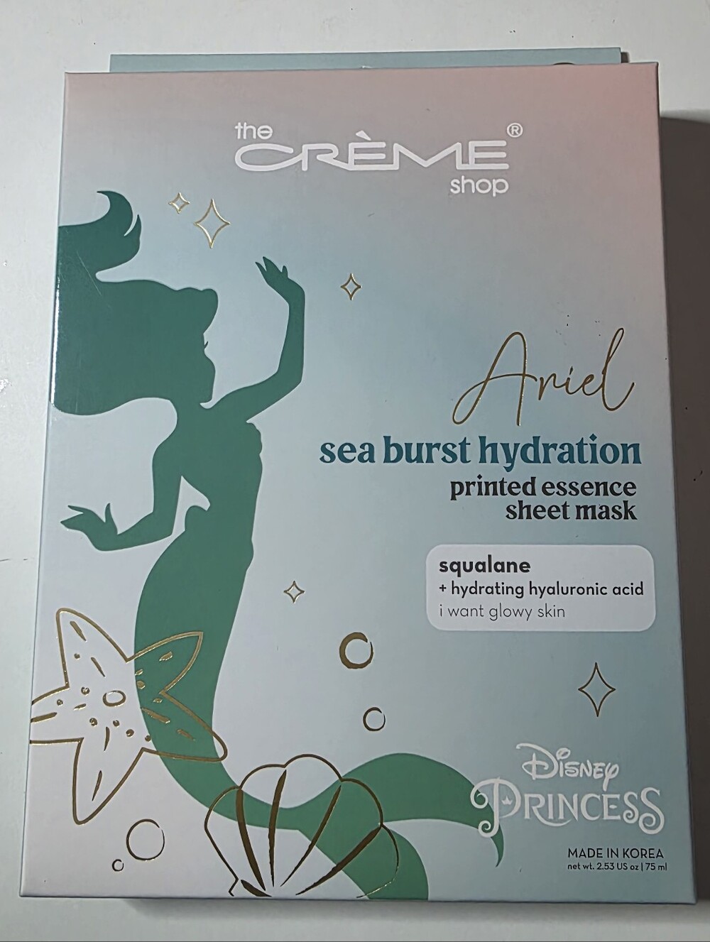 The Crème Shop x Disney Ariel Sea Burst Hydration Sheet Mask - 3 Masks
